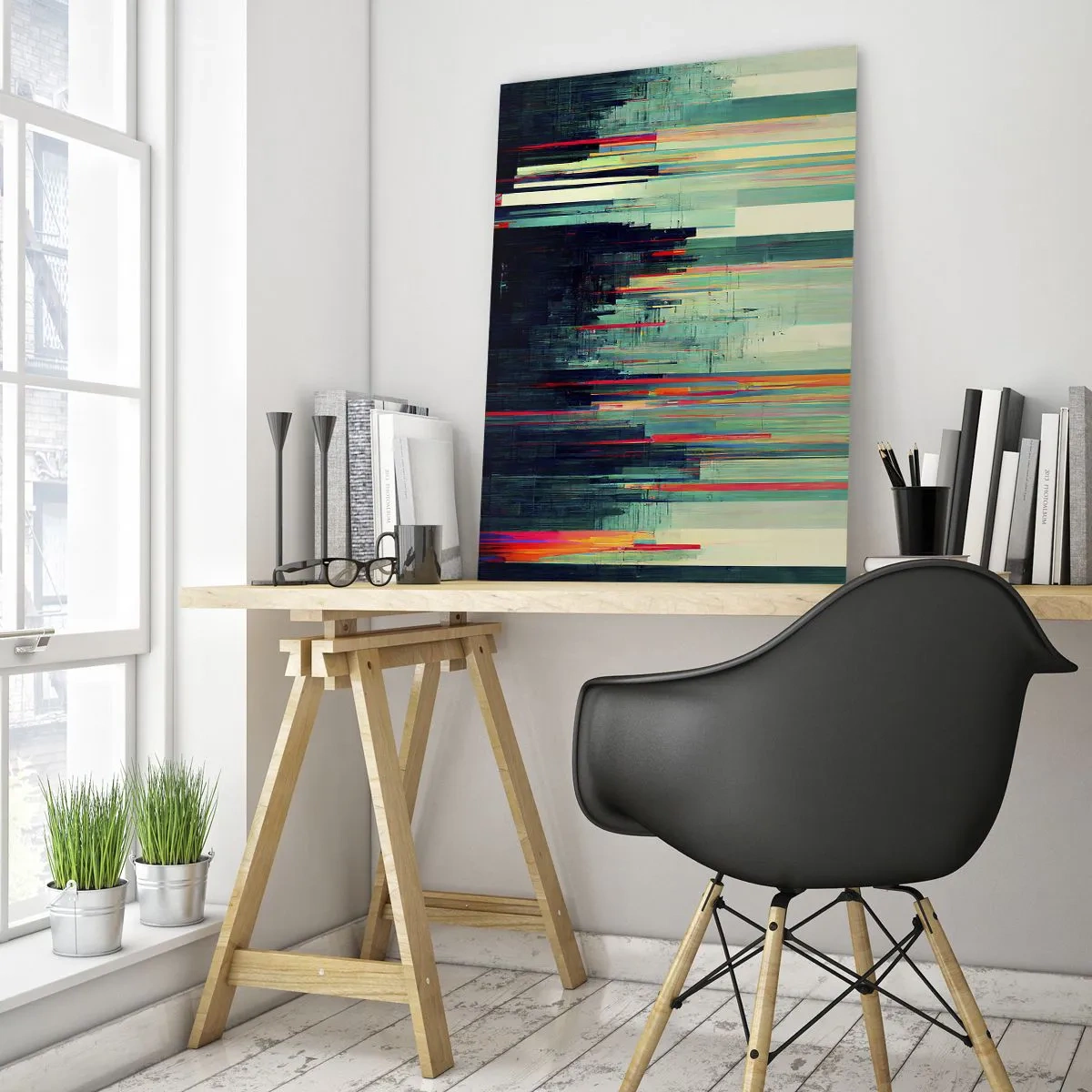 Tablou pe sticlă - Oraș futurist - 70x100 cm