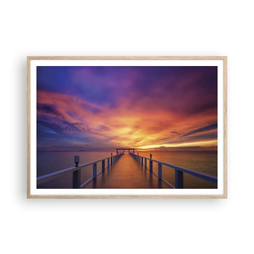 Poster în ramă de stejar deschis - Fără sfârșit - 100x70 cm