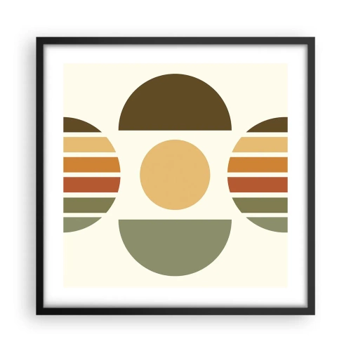 Poster în ramă neagră - În culorile pământului - 50x50 cm