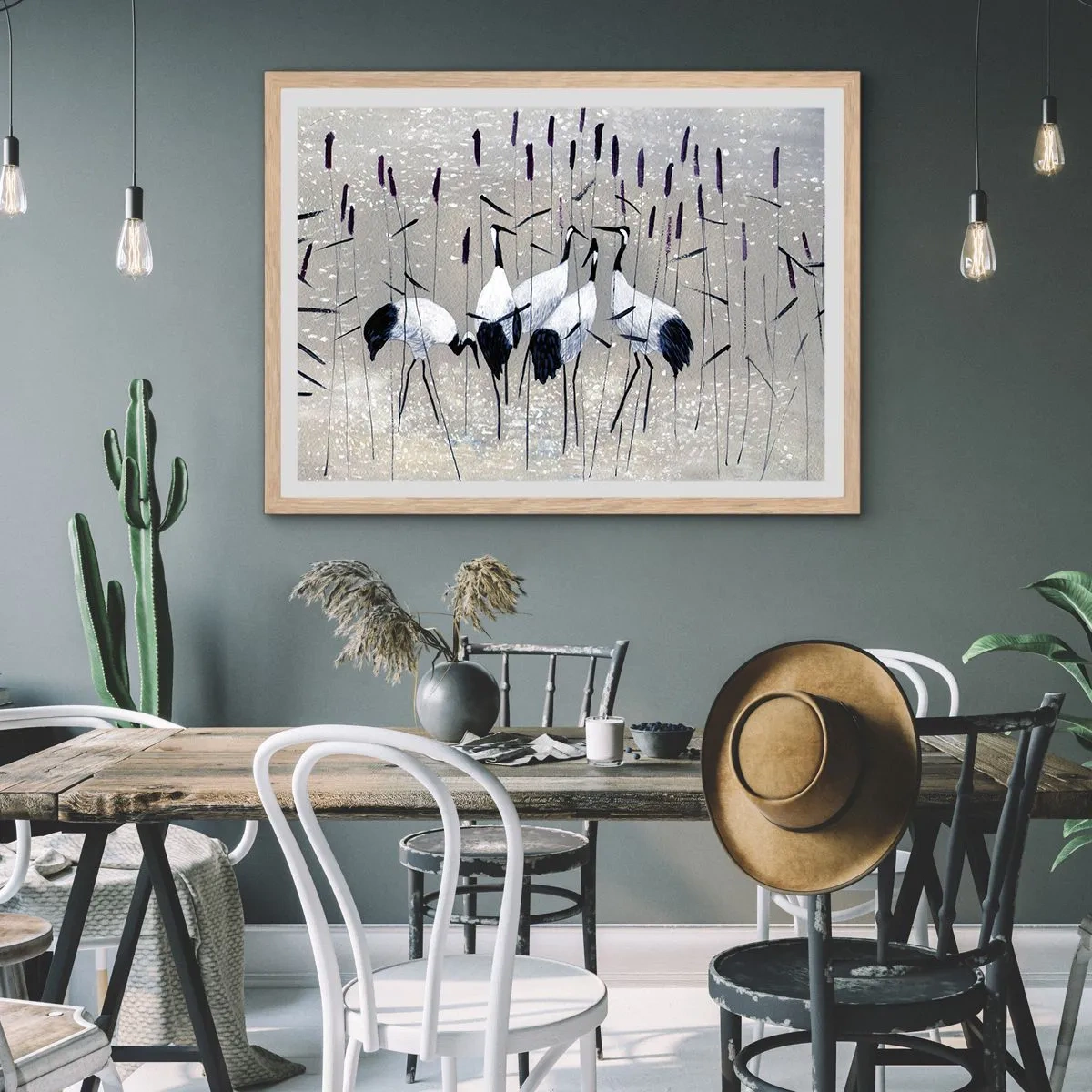 Poster în ramă de stejar deschis - Printre ai tăi - 40x30 cm