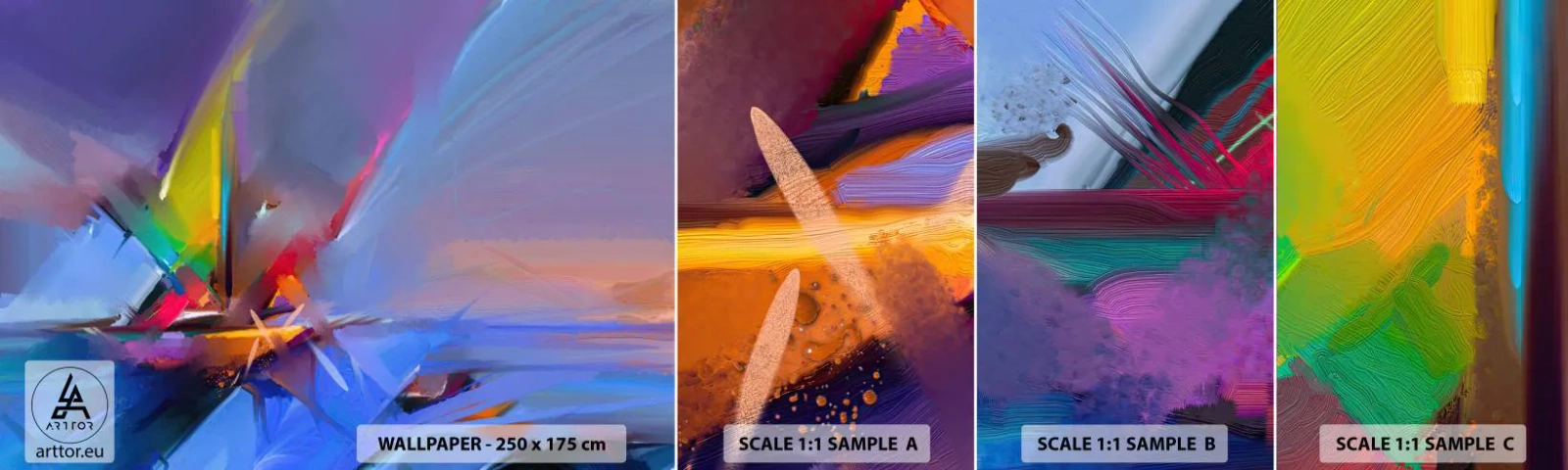 Mostră tapet autocolant Deluxe Sticker - Iute ca o pasăre - Abstracția, Bucată, Barcă cu pânze - 100x30 cm