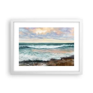 Poster în ramă albă - Aici îți vei alina sufletul - 40x30 cm