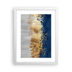 Poster în ramă albă - Compoziție modernă cu bliț - 30x40 cm