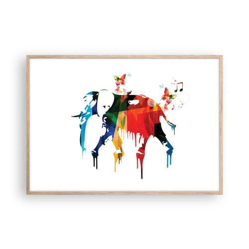 Poster în ramă de stejar deschis - Toată lumea poate dansa - 100x70 cm