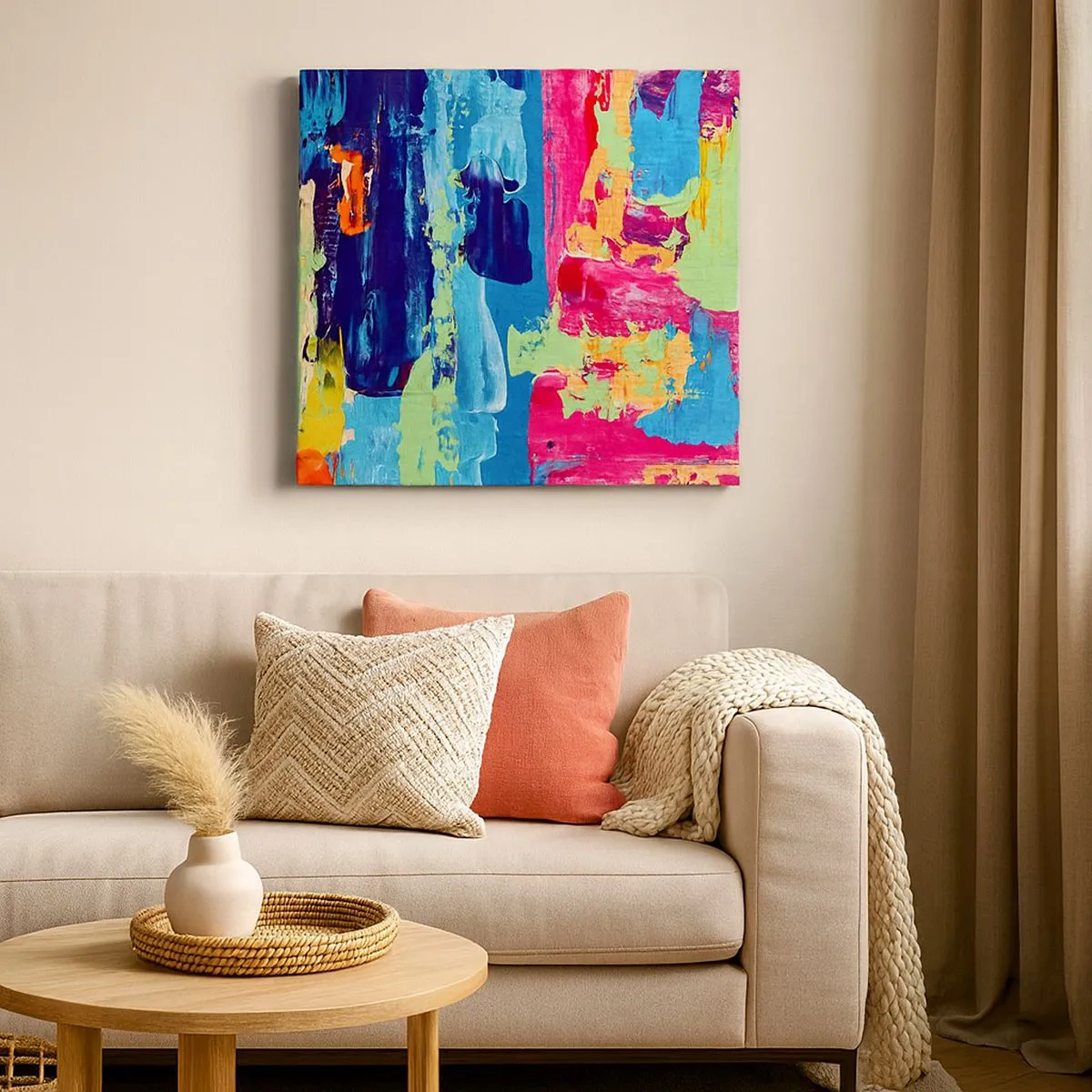 Tablou pe pânză - Viața este frumoasă! - 30x30 cm