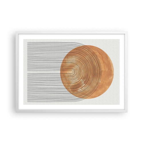 Poster în ramă albă - Compoziția solară - 70x50 cm