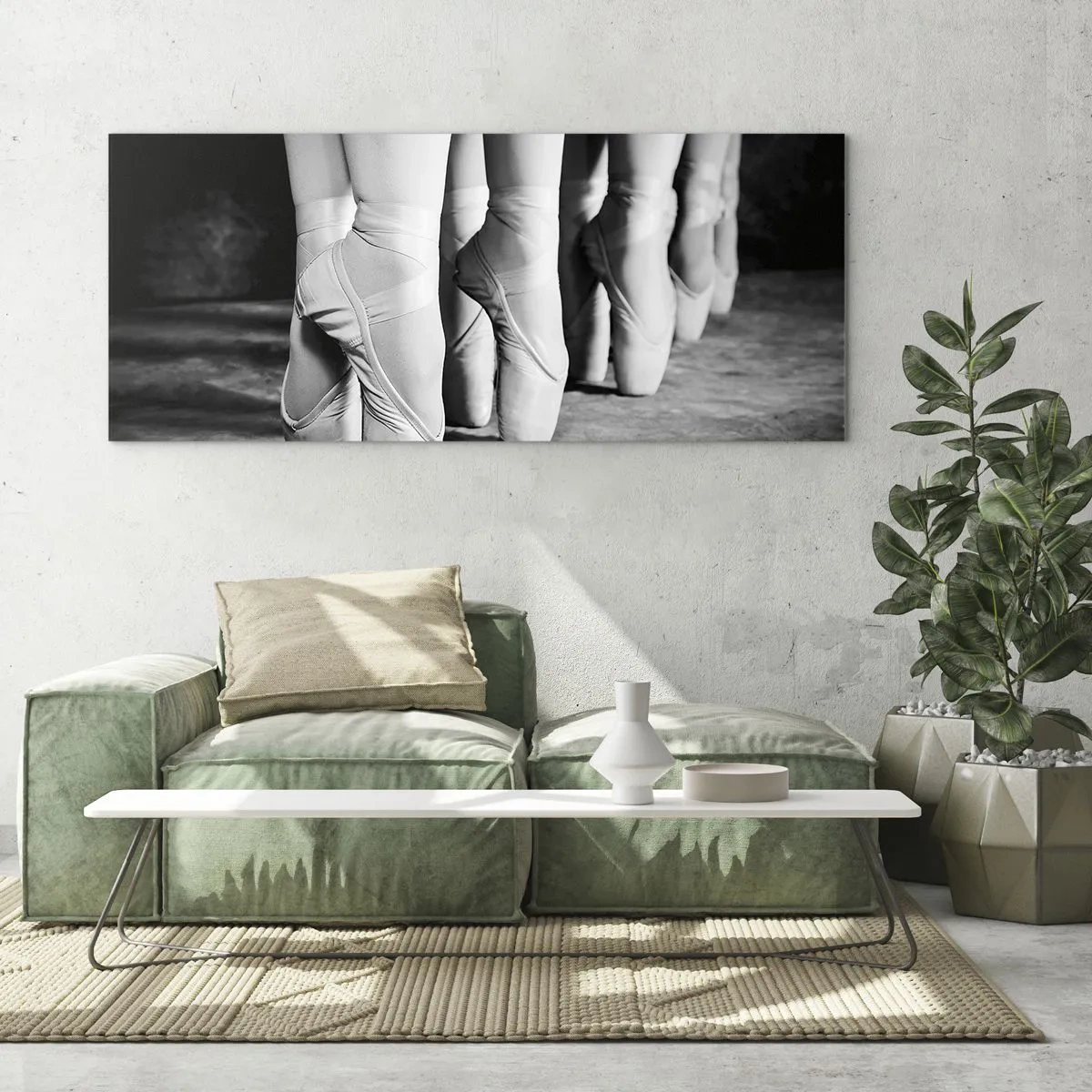 Tablou pe sticlă - Împreună, elegant - 100x40 cm