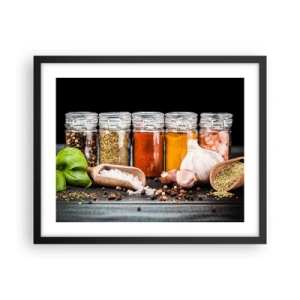 Poster în ramă neagră - Pentru a da un gust vieții - 50x40 cm