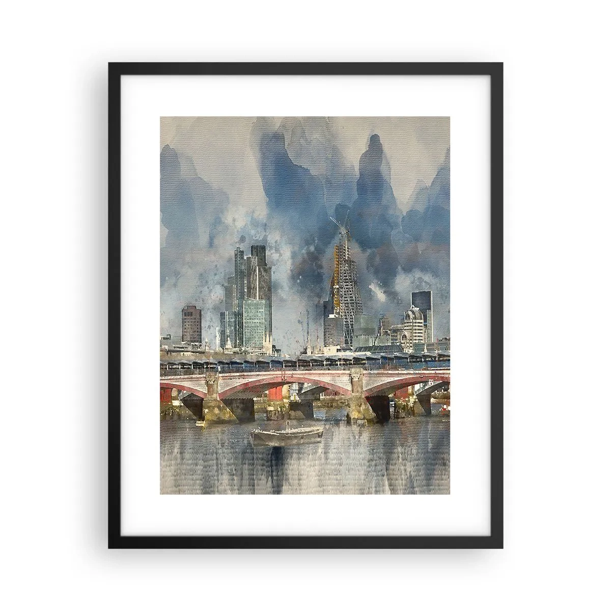 Poster în ramă neagră - Londra în toată splendoarea ei - 40x50 cm