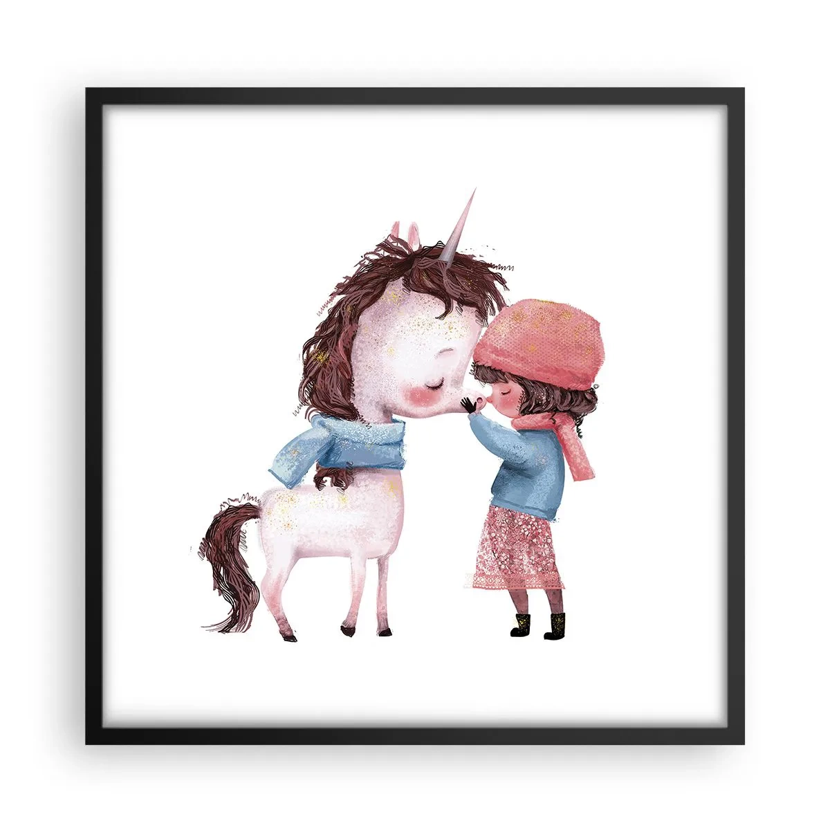 Poster în ramă neagră - O poveste de iarnă - 50x50 cm