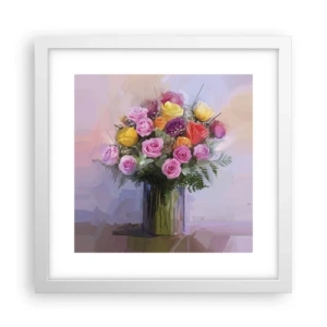 Poster în ramă albă - Frumusețe reținută - 30x30 cm