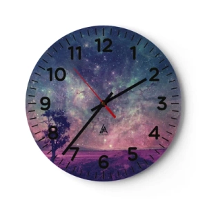 Ceas de perete - Ceas pe sticlă - Sub un cer magic - 30x30 cm