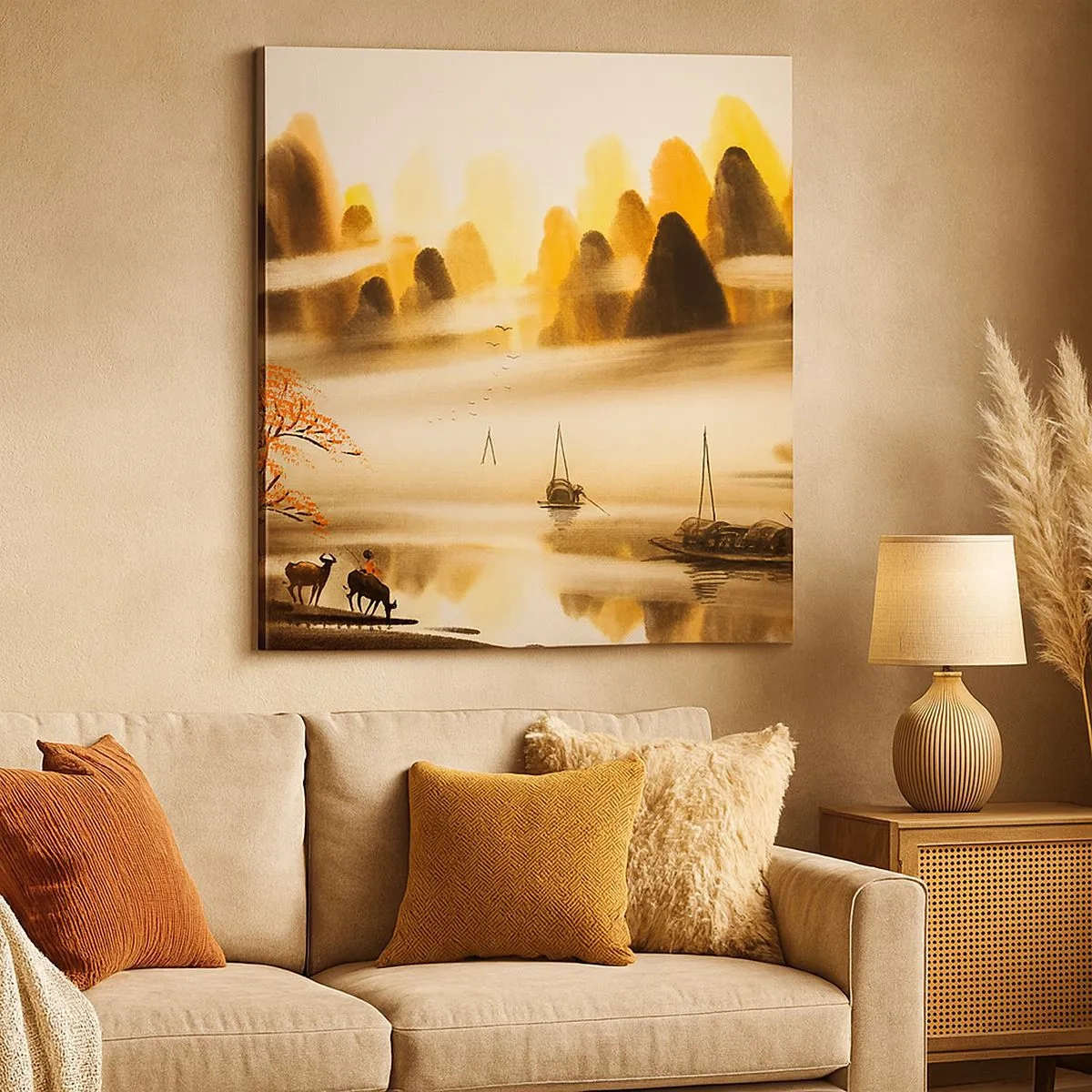 Tablou pe pânză - Mai departe decât Orientul Îndepărtat - 30x30 cm