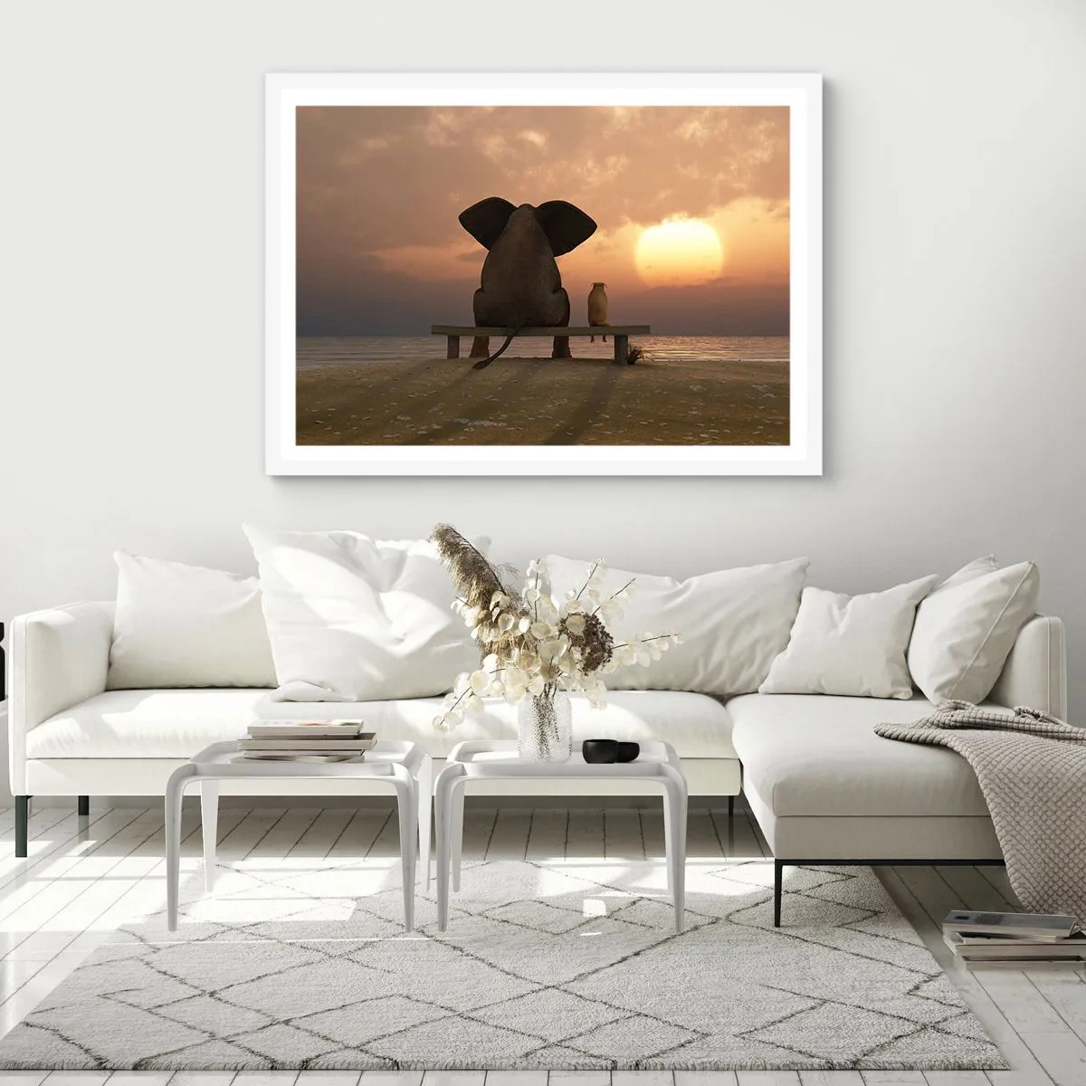 Poster în ramă albă - Este bine să tăcem împreună - 40x30 cm