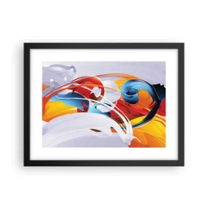 Poster în ramă neagră - Dansul elementelor - 40x30 cm