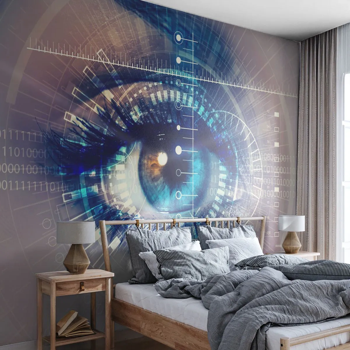 Tapet Standard Eco - Crezi că mă cunoști - Abstracția, Ochi, Grafică - 400x280 cm