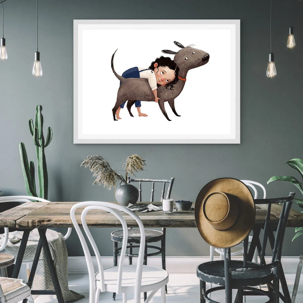 Poster în ramă albă - Cei mai buni prieteni - 50x40 cm