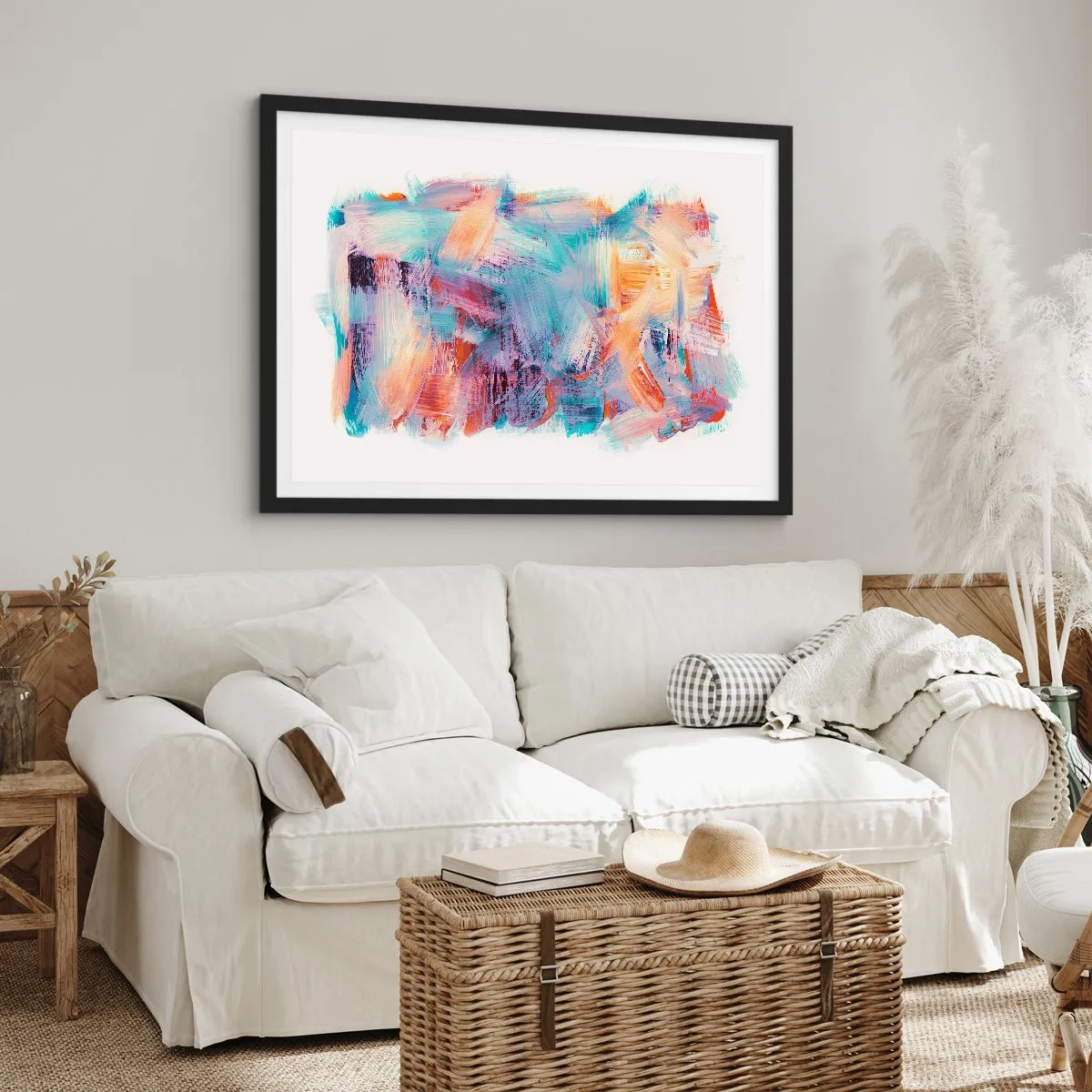 Poster în ramă neagră - O dezordine colorată - 50x40 cm