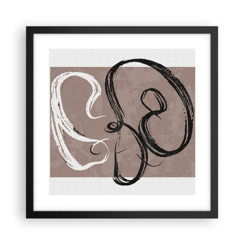 Poster în ramă neagră - Compoziția - căutarea plenitudinii - 40x40 cm