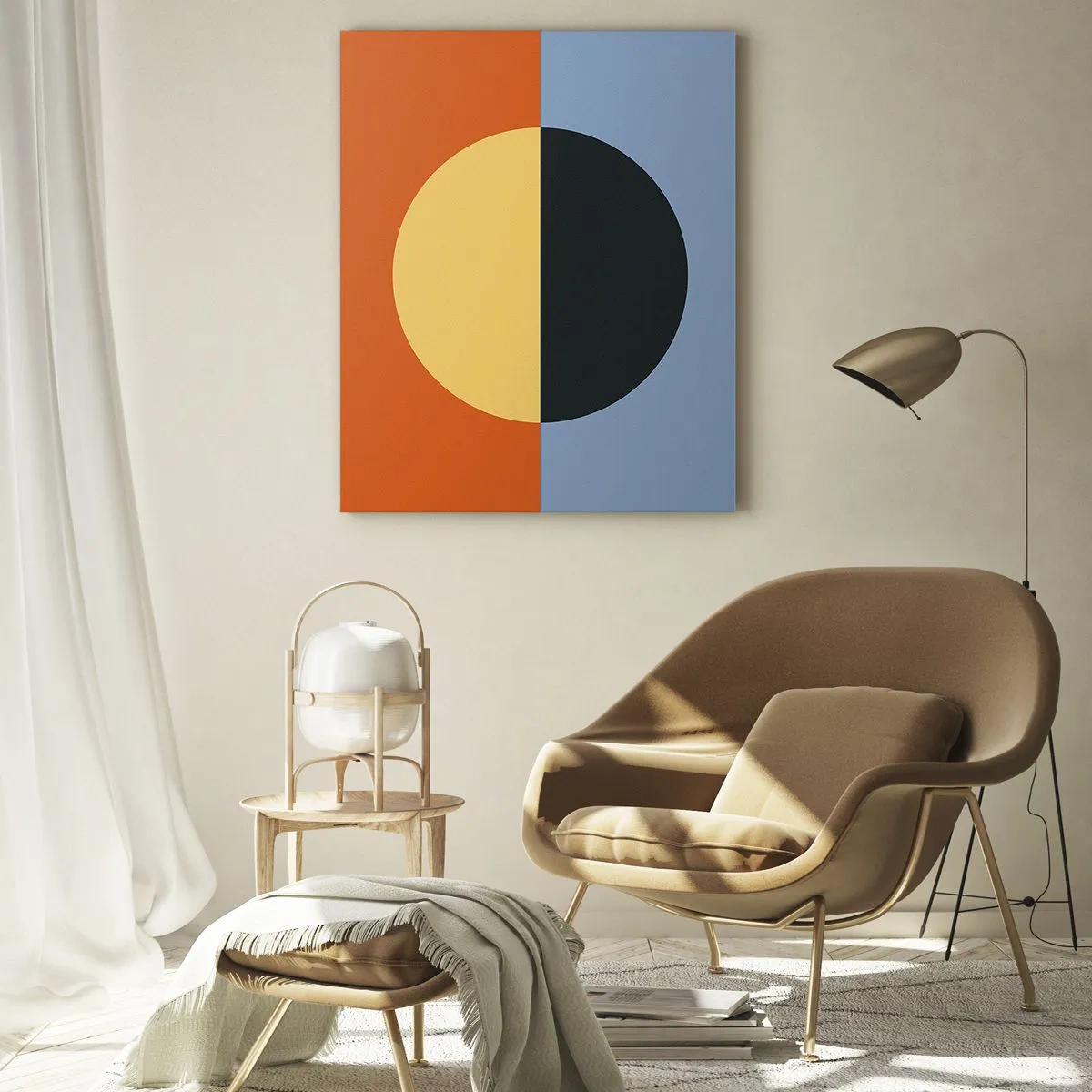 Tablou pe sticlă - O compoziție de căldură și răcoare - 50x70 cm