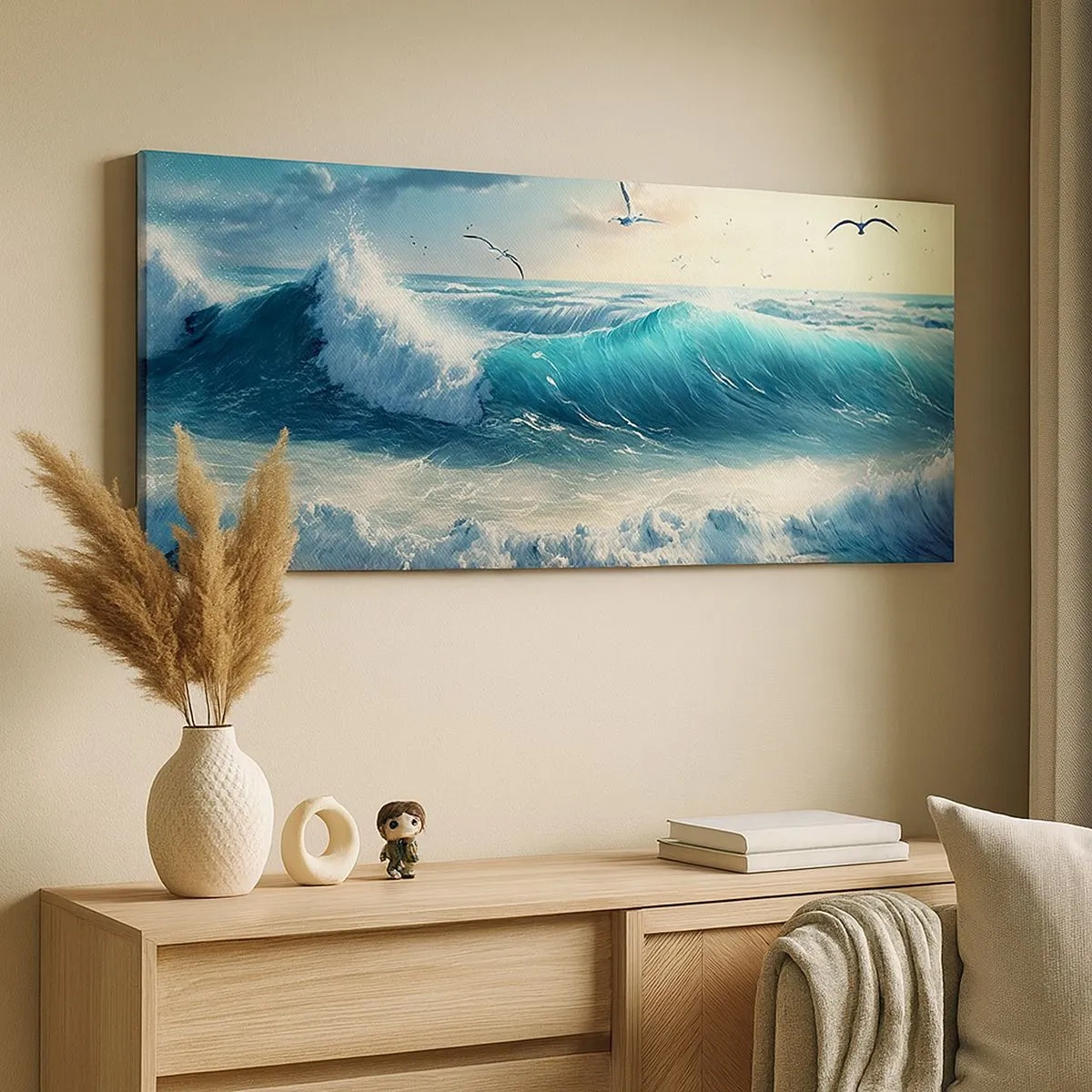 Tablou pe pânză - Sunetul valurilor doar pentru tine - 100x40 cm