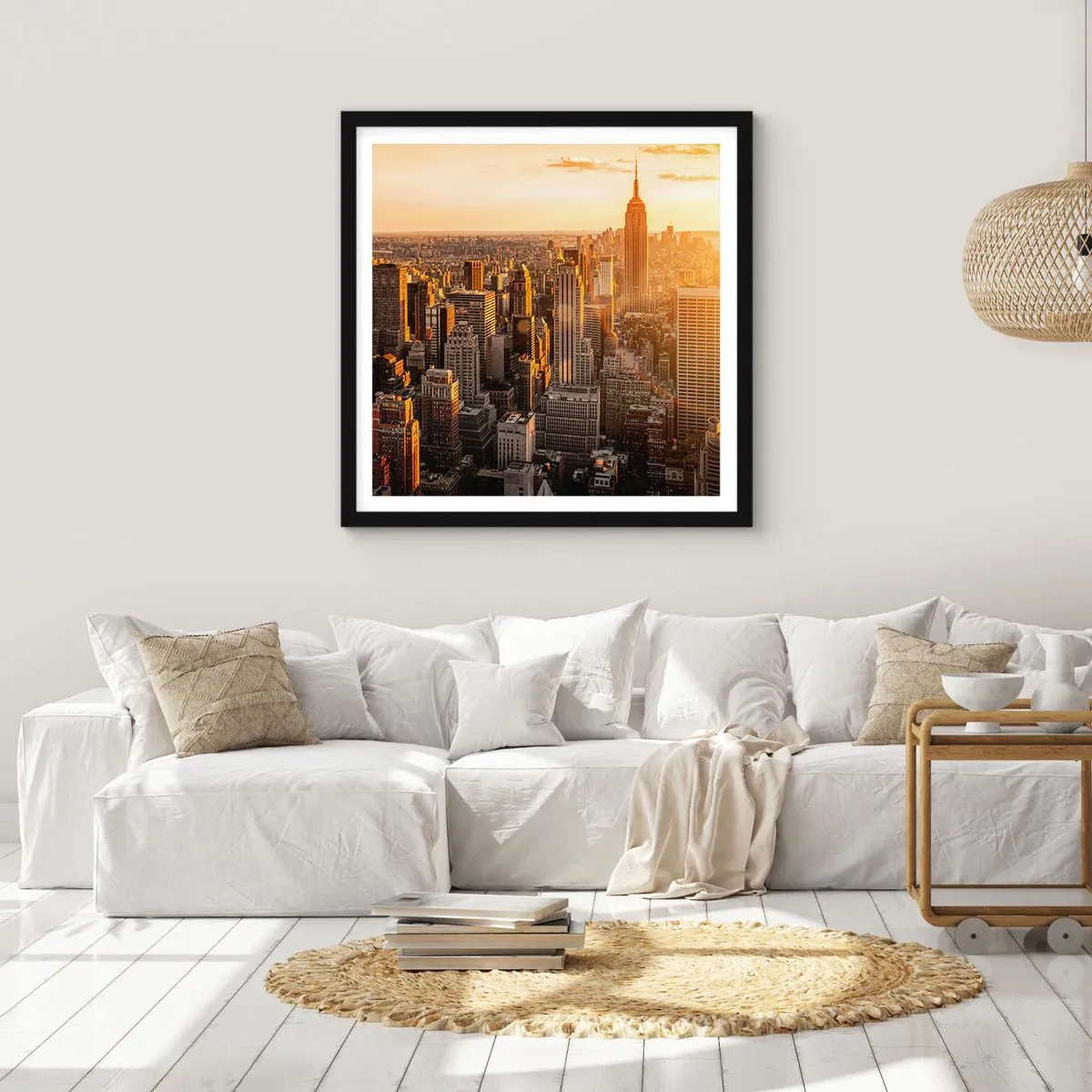 Poster în ramă neagră - Crescând la soare - 60x60 cm