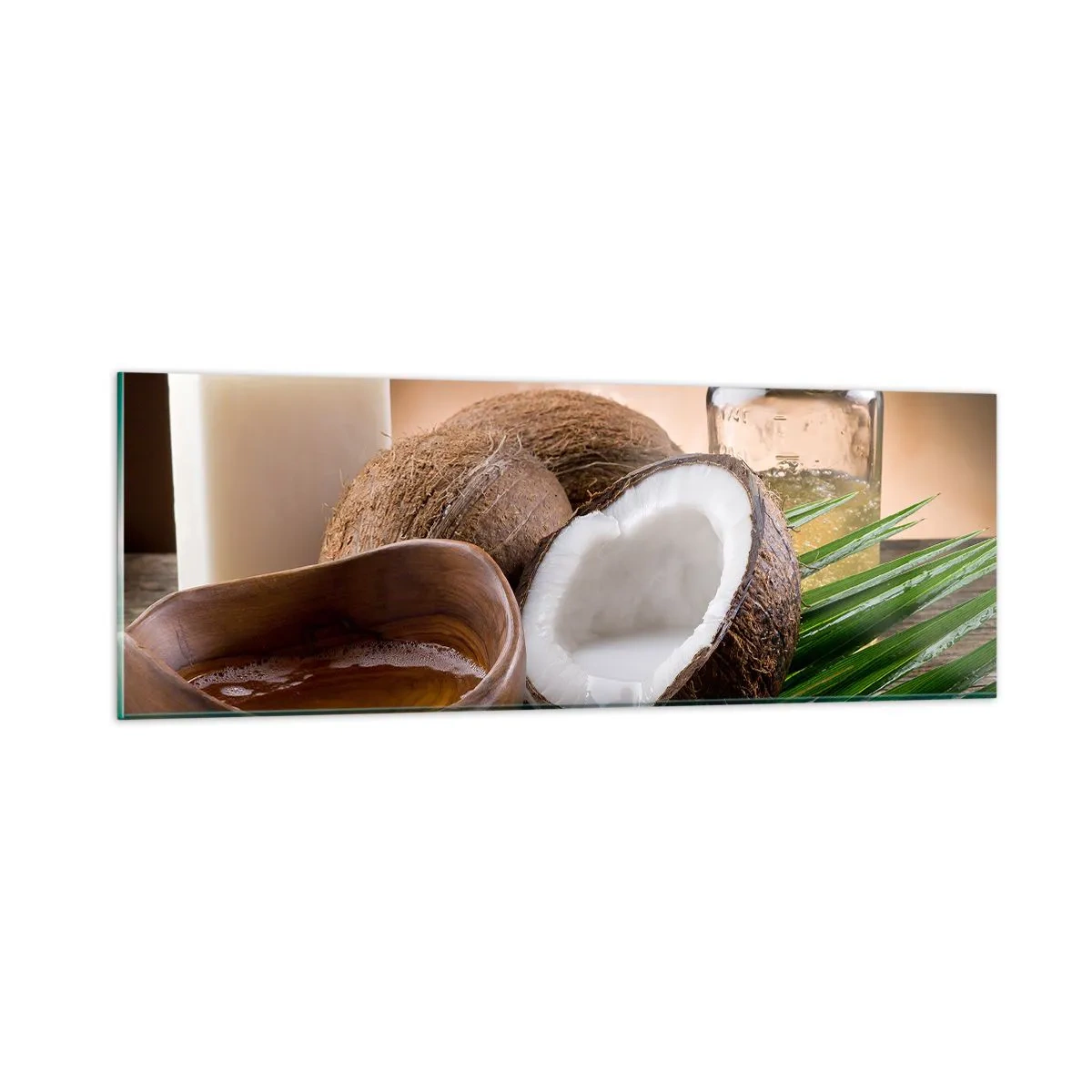 Tablou pe sticlă - Sănătate din insulele tropicale - 90x30 cm