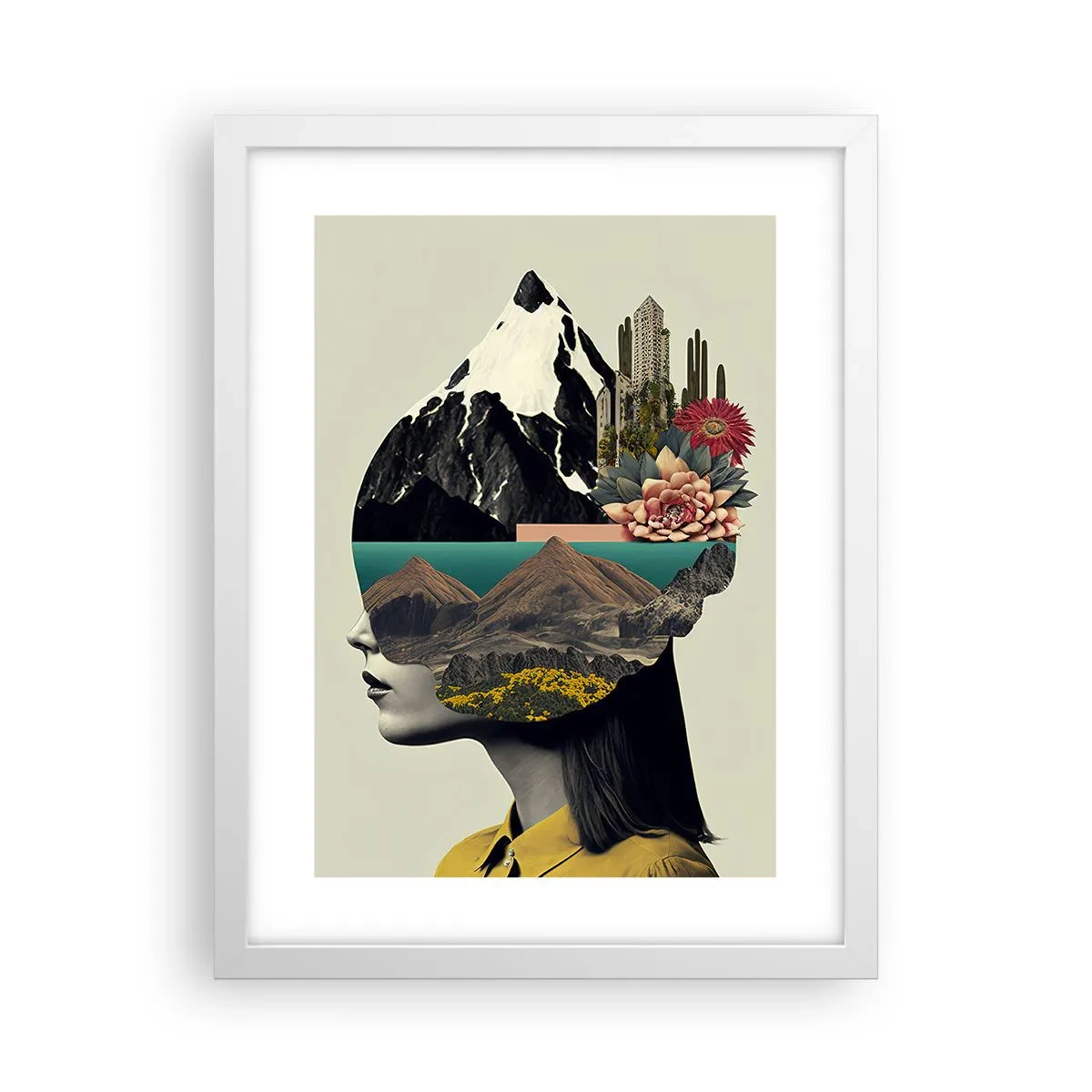 Poster în ramă albă - Femeia - întotdeauna un mister - 30x40 cm