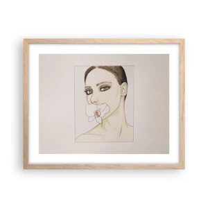 Poster în ramă de stejar deschis - Un simbol al eleganței și frumuseții - 50x40 cm