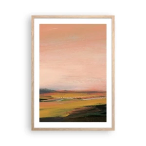 Poster în ramă de stejar deschis - Tonalitatea de roz - 50x70 cm