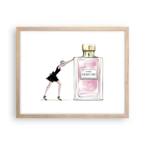 Poster în ramă de stejar deschis - Esența feminității - 50x40 cm