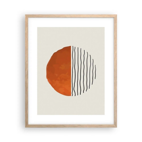 Poster în ramă de stejar deschis - În stil japonez - 40x50 cm