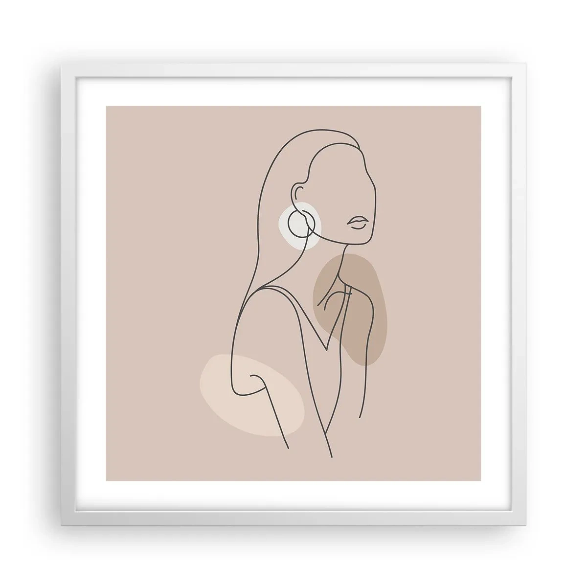 Poster în ramă albă - Icoana fecioarei - 50x50 cm