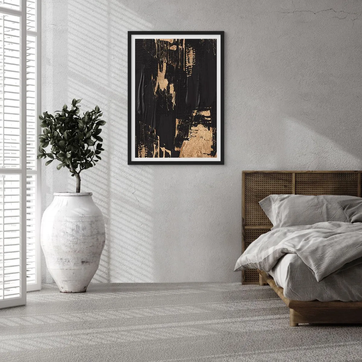 Poster în ramă neagră - O urmă de atingere - 30x40 cm