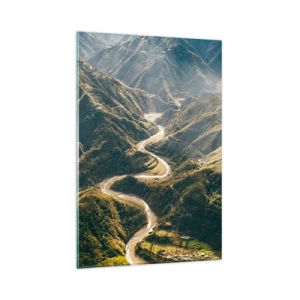 Tablou pe sticlă - Direct din inima munților - 80x120 cm