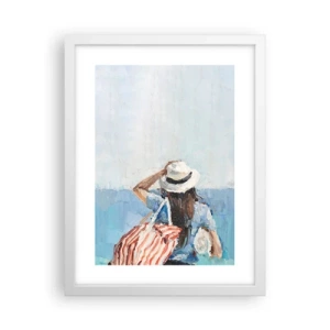 Poster în ramă albă - Bine ați venit în concediu - 30x40 cm