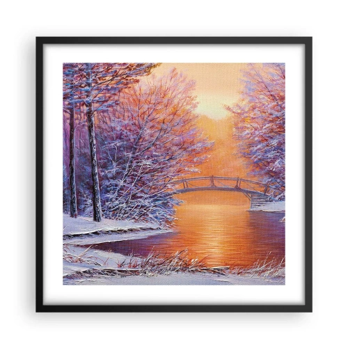 Poster în ramă neagră - Hai să ne întâlnim aici - 50x50 cm