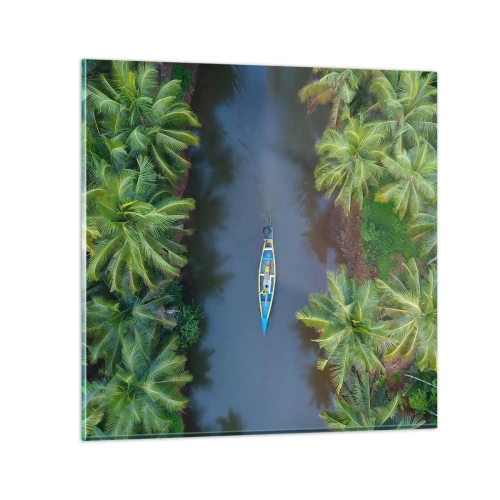 Tablou pe sticlă - Pe traseul tropical - 40x40 cm
