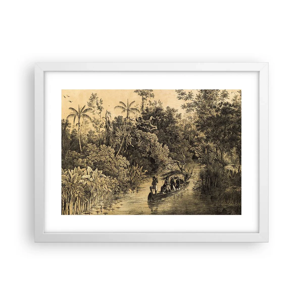 Poster în ramă albă - Călătorie la sursă - 40x30 cm