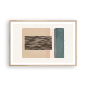 Poster în ramă de stejar deschis - Totul este în regulă - 91x61 cm