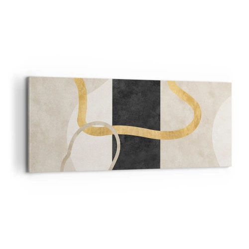 Tablou pe pânză - Forme înbuclite - 100x40 cm