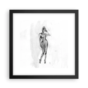 Poster în ramă neagră - Un studiu al idealului de feminitate - 30x30 cm