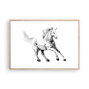 Poster în ramă de stejar deschis - Suflet neîmblânzit - 100x70 cm