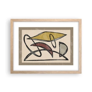 Poster în ramă de stejar deschis - Vertical și orizontal - 40x30 cm