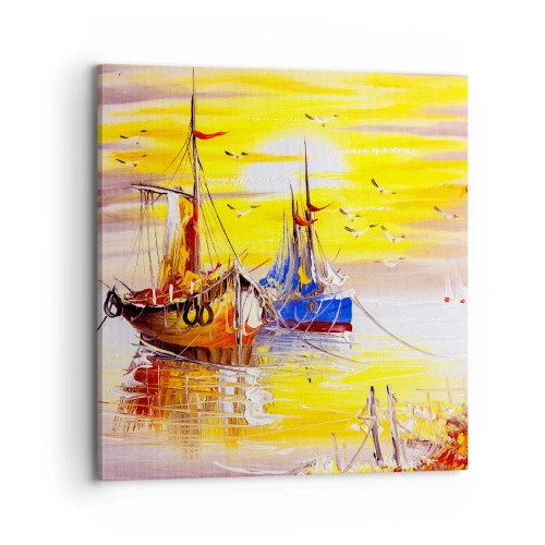 Tablou pe pânză - O binemeritată odihnă în port - 70x70 cm