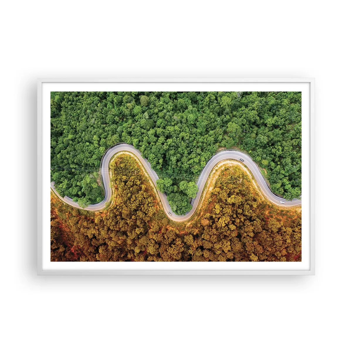 Poster în ramă albă - Frontiere și defilee - 100x70 cm