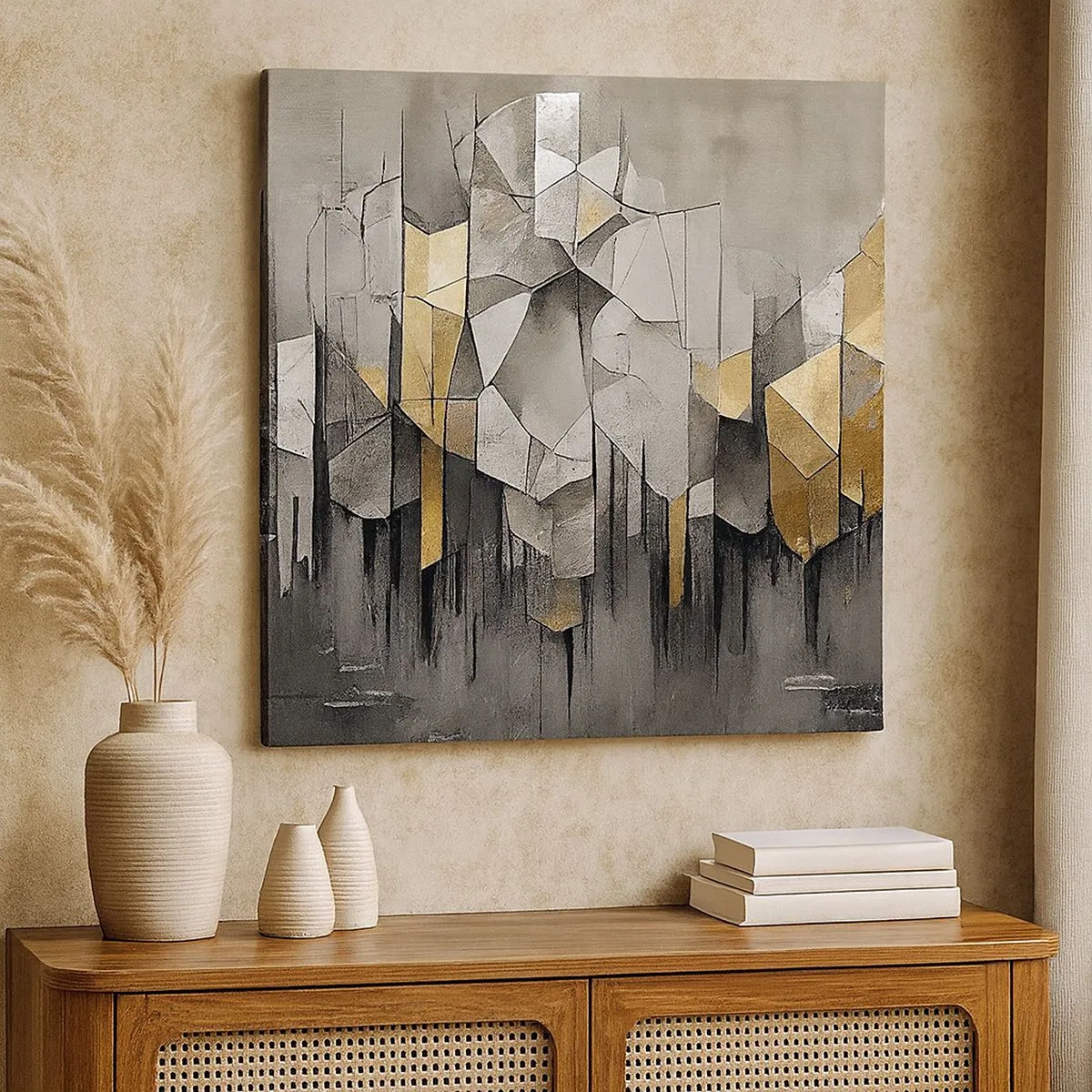 Tablou pe pânză - Compoziție de gheață și lumină - 30x30 cm