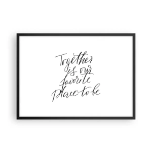 Poster în ramă neagră - O simți și tu? - 70x50 cm