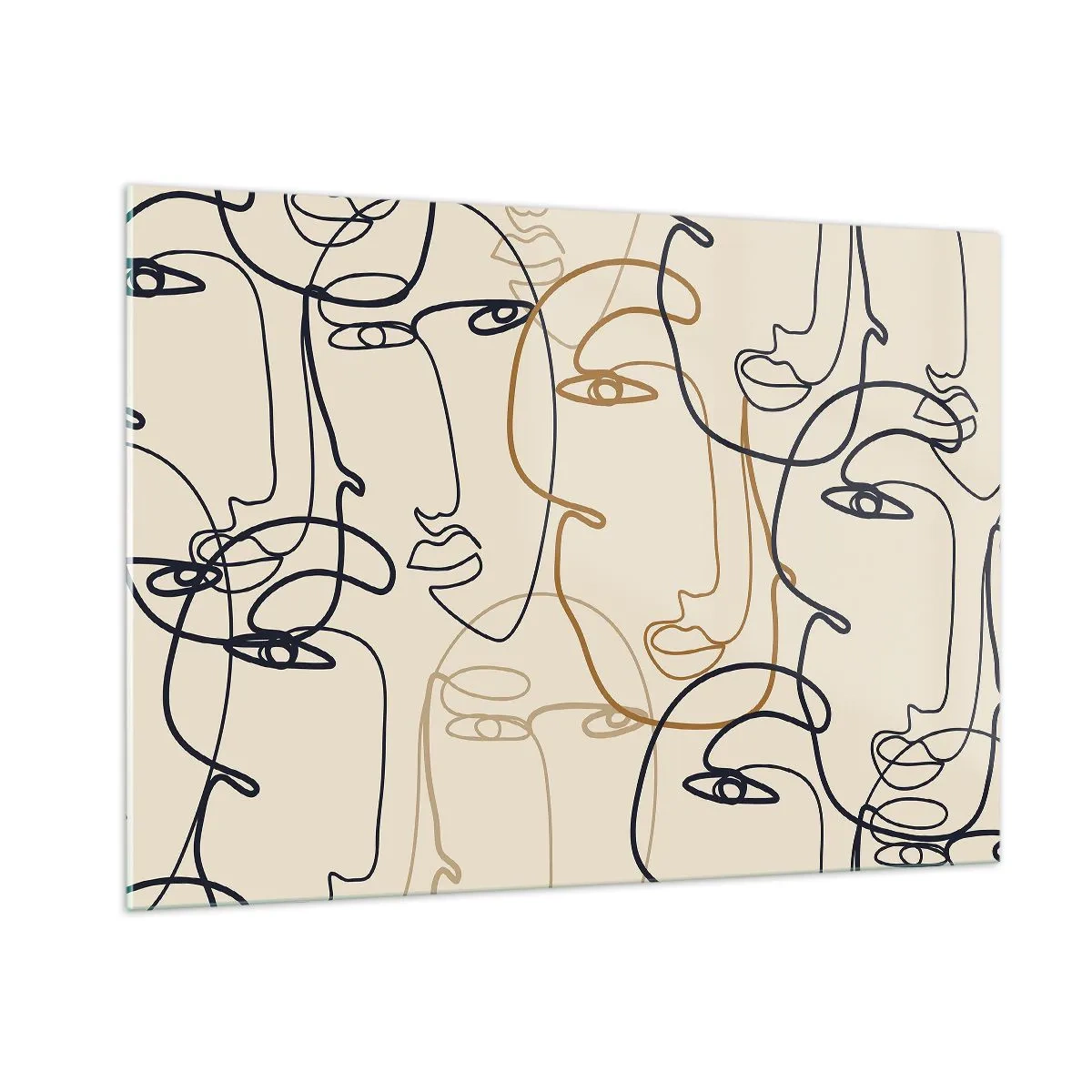 Tablou pe sticlă - Portret multiplicat - 100x70 cm