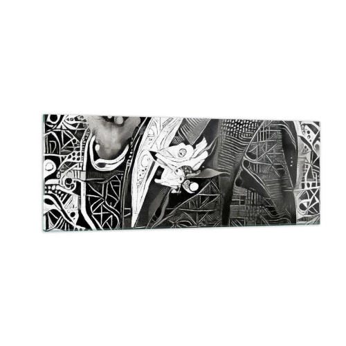 Tablou pe sticlă - Doar un om aparent gri - 140x50 cm